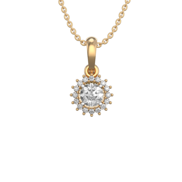 View of the 0.30 ct Empyra Solitaire Diamond Pendant in close up