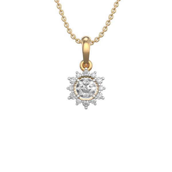 View of the 0.30 ct Empyra Solitaire Diamond Pendant in close up
