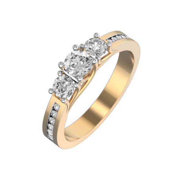 0.25 ct Glimmer Glam Solitaire Diamond Engagement Ring made from VVS EF diamond quality with 0.7 carat diamonds