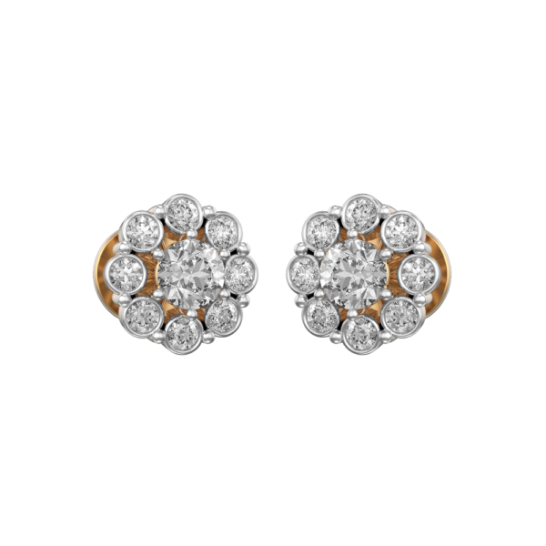 0.30 ct Heavenly Orbs Solitaire Diamond Earrings made from VVS EF diamond quality with 1.08 carat diamonds
