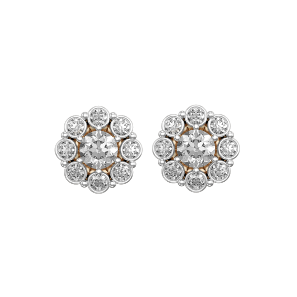 View of the 0.30 ct Heavenly Orbs Solitaire Diamond Earrings in close up