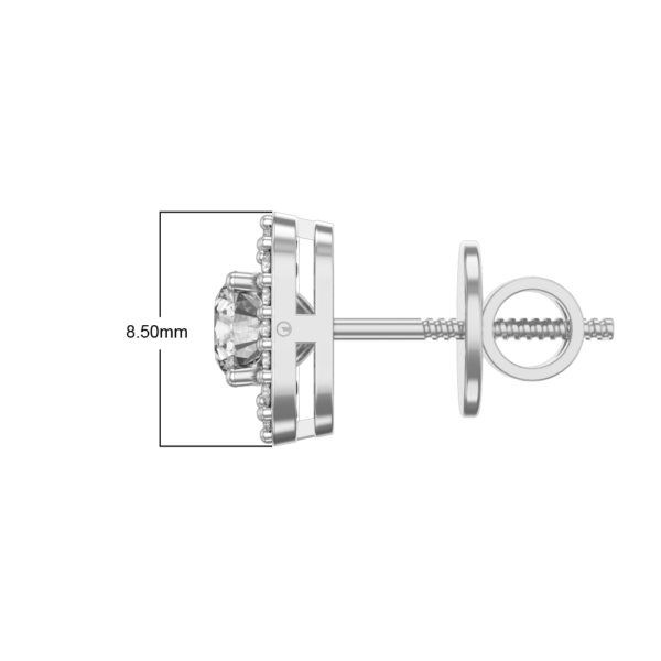 An additional view of the 0.30 ct Quadralite Solitaire Diamond Earrings