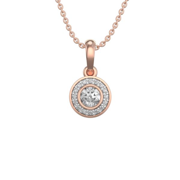 View of the 0.30 ct Raniel Solitaire Diamond Pendant in close up