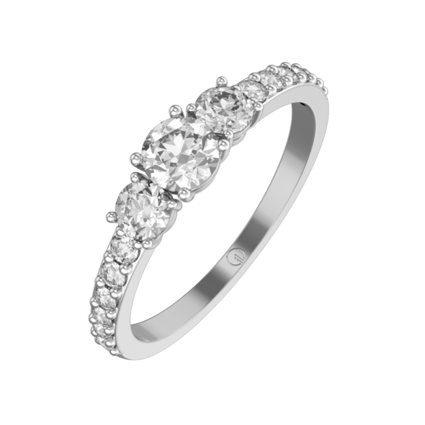 0.30 ct Raziel Solitaire Diamond Engagement Ring made from VVS EF diamond quality with 0.79 carat diamonds