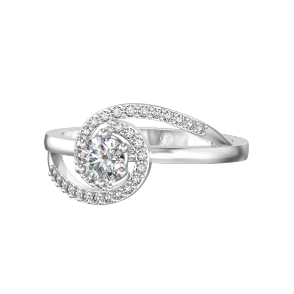 View of the 0.30 ct Rumba Radiance Solitaire Diamond Engagement Ring in close up