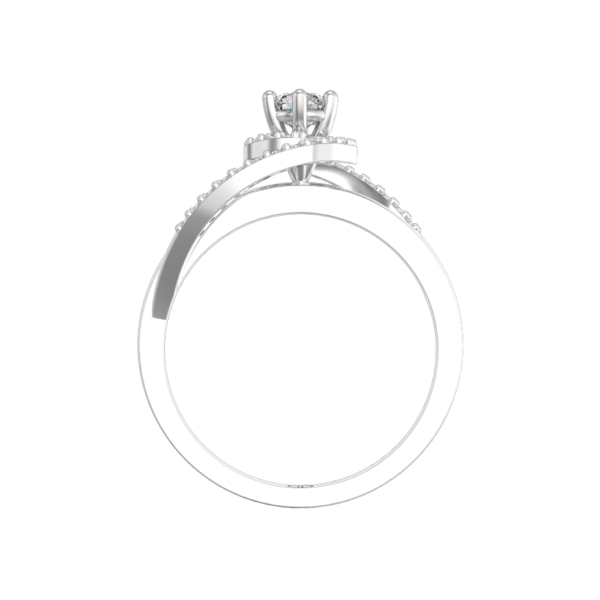 An additional view of the 0.30 ct Rumba Radiance Solitaire Diamond Engagement Ring