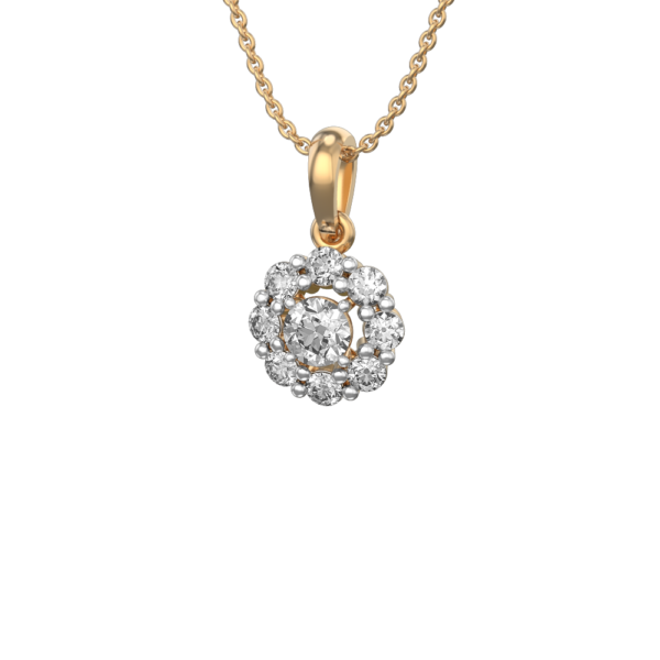 0.30 ct Soulful Sun Solitaire Diamond Pendant made from VVS EF diamond quality with 0.7 carat diamonds