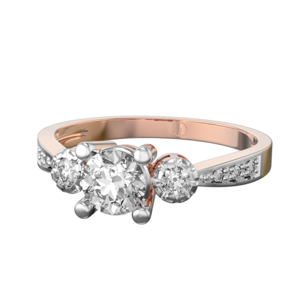 View of the 0.45 ct Frost Fairy Solitaire Diamond Engagement Ring in close up