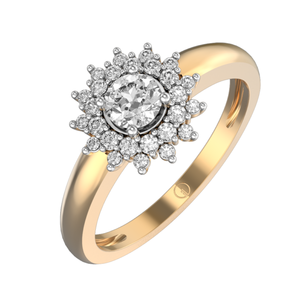 0.30 ct Star of Bethlehem Solitaire Diamond Engagement Ring made from VVS EF diamond quality with 0.49 carat diamonds