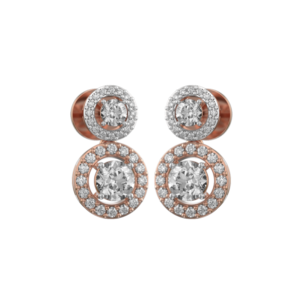 0.40 ct Elijah Solitaire Diamond Earrings made from VVS EF diamond quality with 1.55 carat diamonds