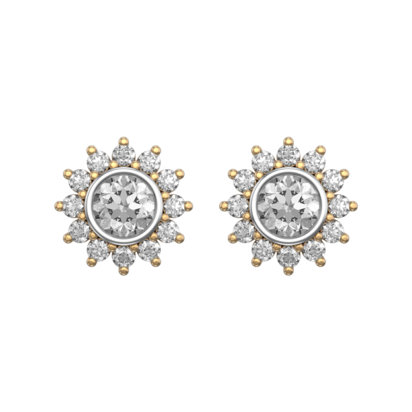 View of the 0.40 ct Inestimable Lure Solitaire Diamond Earrings in close up