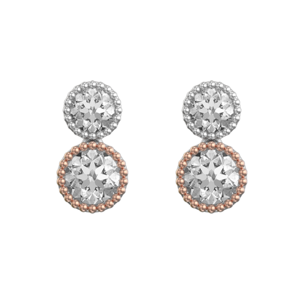 View of the 0.40 ct Irresistible Radiance Solitaire Diamond Earrings in close up