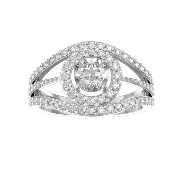 View of the 0.40 ct Luxuriant Luster Solitaire Diamond Engagement Ring in close up