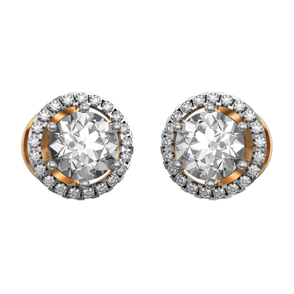0.40 ct Radiant Rotund Solitaire Diamond Earrings made from VVS EF diamond quality with 0.95 carat diamonds