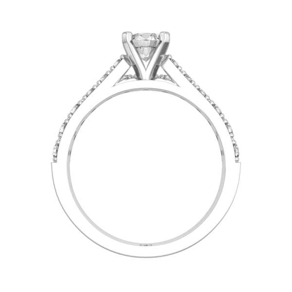 Human wearing the 0.40 ct Splendid Selene in White Gold Solitaire Diamond Engagement Ring