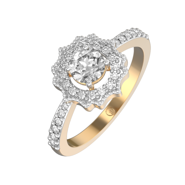 0.40 ct Splendiferous Supernova Solitaire Diamond Engagement Ring made from VVS EF diamond quality with 0.6 carat diamonds