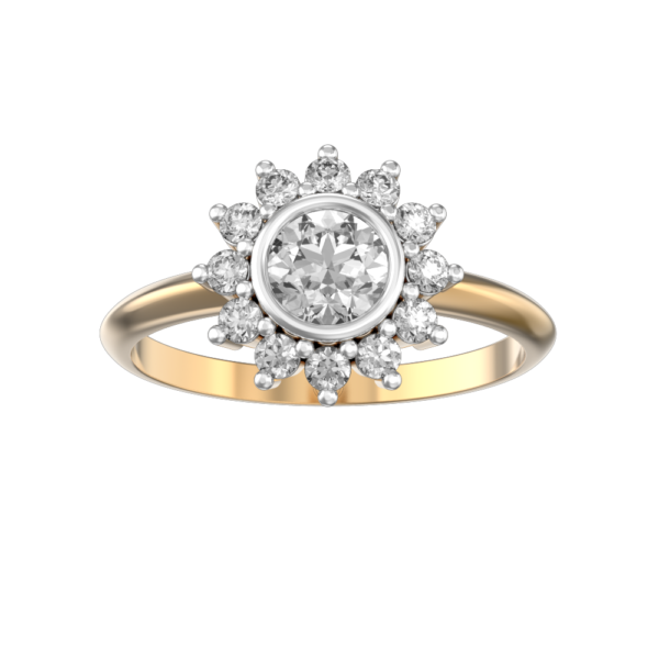 View of the 0.40 ct Sunflower Solitaire Diamond Engagement Ring in close up