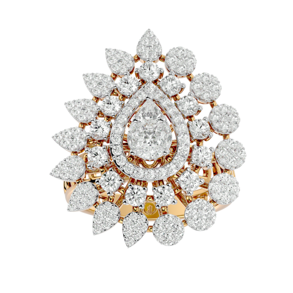 Baronial Blossoms Diamond Ring made from VVS EF diamond quality with 2.04 carat diamonds
