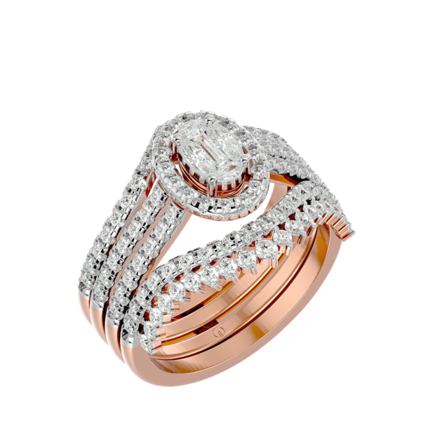 View of the Beautiful Belle Solitaire Illusion Diamond Ring in close up