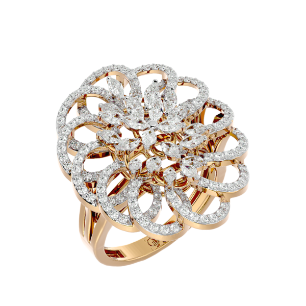 Blooming Opulence Diamond Ring made from VVS EF diamond quality with 2.07 carat diamonds