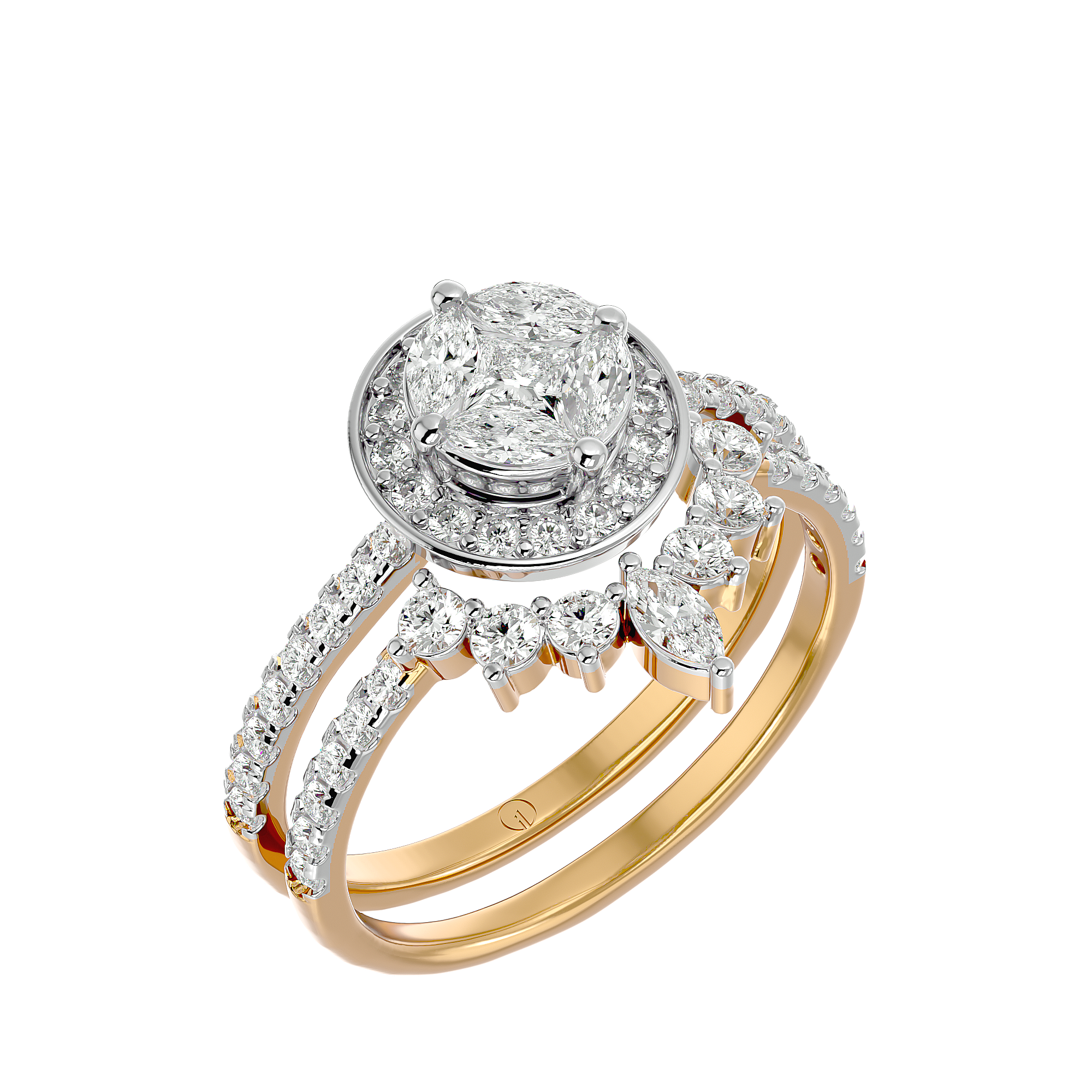 Bountiful Beauty Solitaire Illusion Diamond Ring made from VVS EF diamond quality with 0.92 carat diamonds