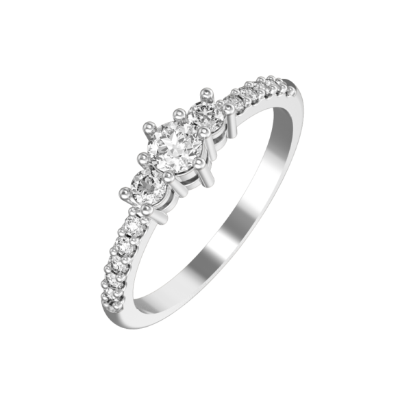 Celebrate Triplicate Diamond Ring made from VVS EF diamond quality with 0.38 carat diamonds