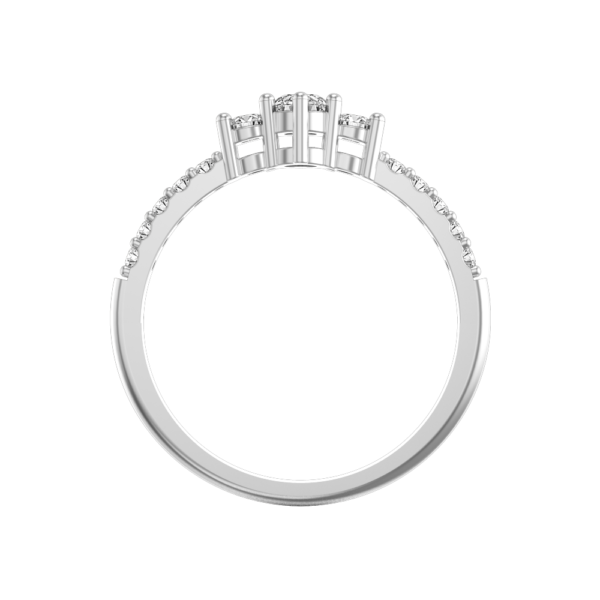 An additional view of the Celebrate Triplicate Diamond Ring