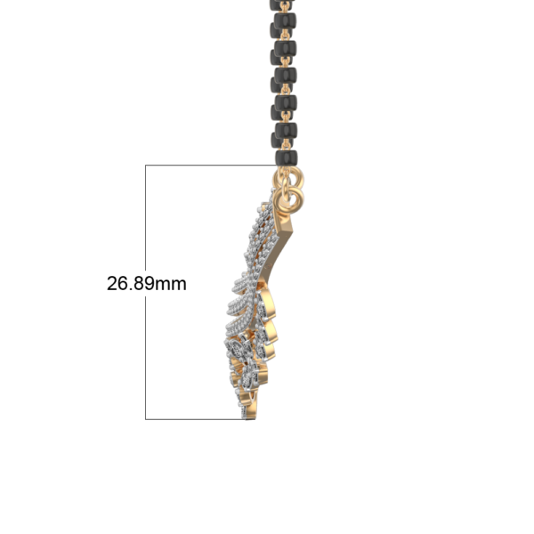 An additional view of the Dendritic Desires Diamond Mangalsutra