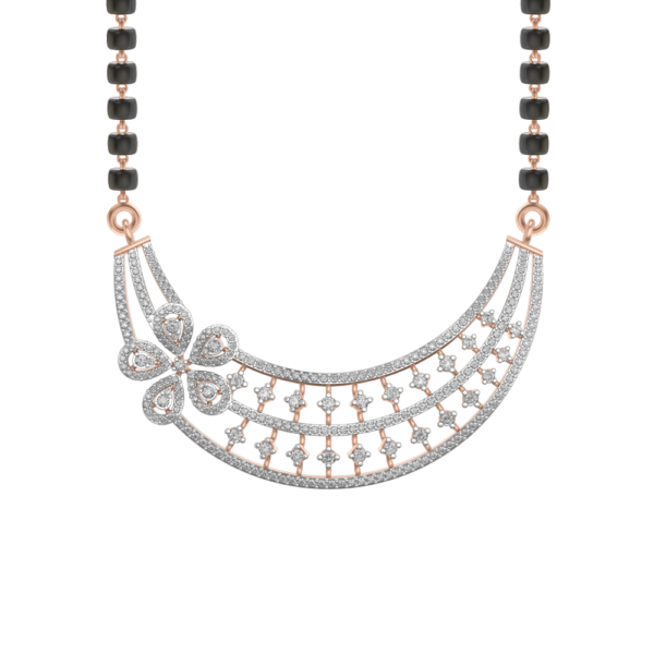 View of the Duchess Dreams Diamond Mangalsutra in close up