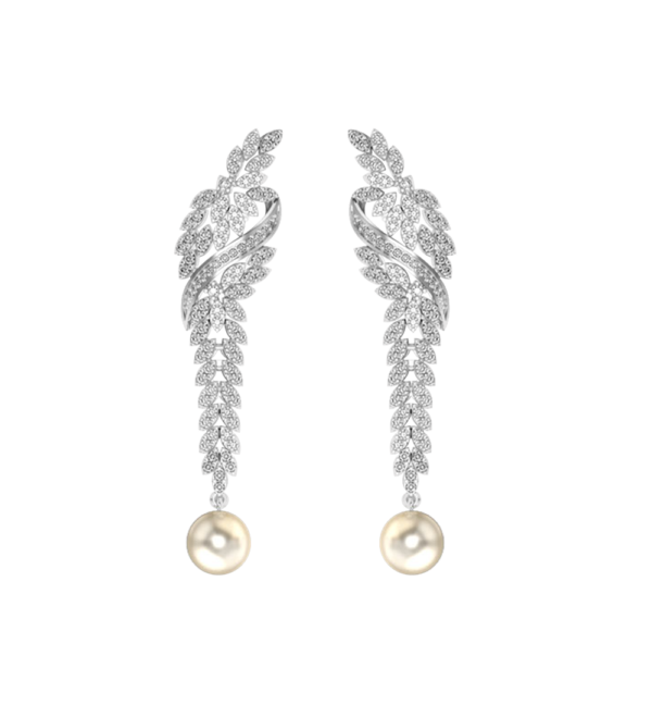 View of the Enchanting Euphoria Diamond Earrings in close up