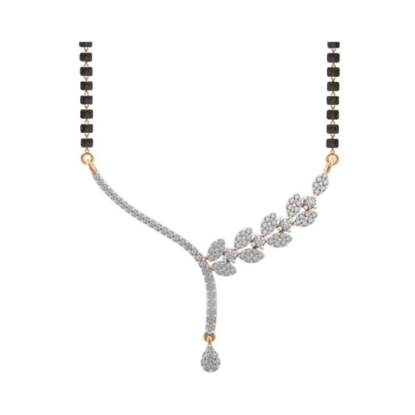 View of the Eternal Expressions Diamond Mangalsutra in close up