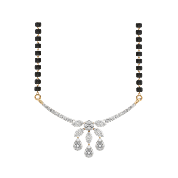 View of the Everlasting Enchantments Diamond Mangalsutra in close up