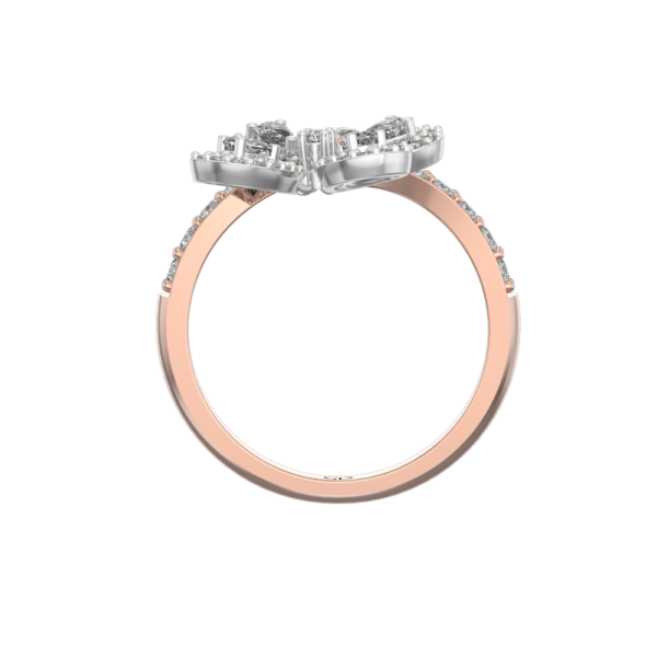 An additional view of the Ferns and Petals Diamond Ring