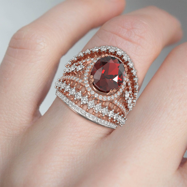Human wearing the Fiery Fascinations Diamond Ring