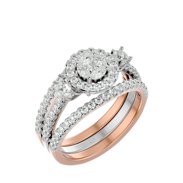 Glam & Glitter Solitaire Illusion Diamond Ring made from VVS EF diamond quality with 1.03 carat diamonds