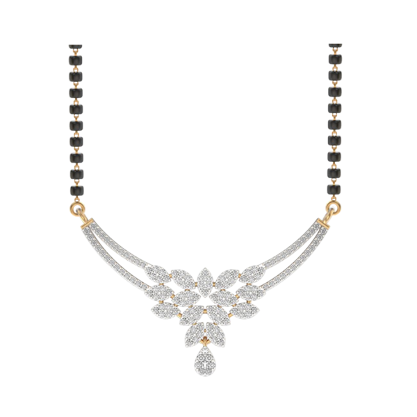 View of the Gorgeous Galors Diamond Mangalsutra in close up