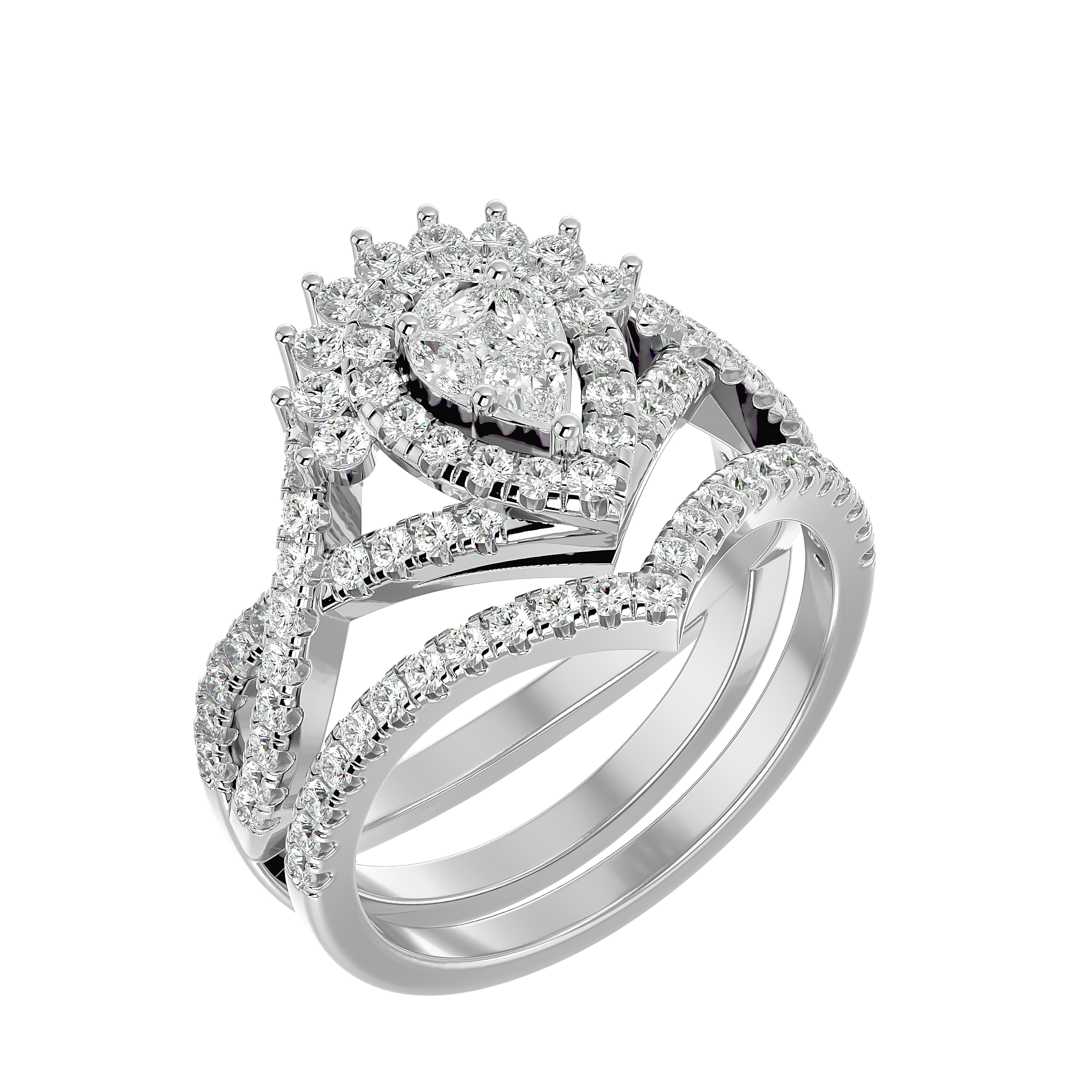 Graceful Gloria Solitaire Illusion Diamond Ring made from VVS EF diamond quality with 0.98 carat diamonds