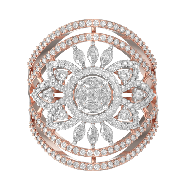 View of the Honorable Heiress Diamond Ring in close up