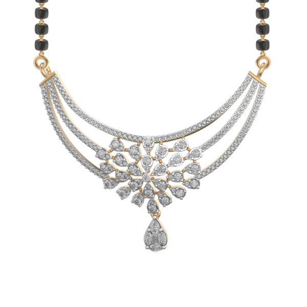 Impassioned Inclinations Diamond Mangalsutra made from VVS EF diamond quality with 1.51 carat diamonds
