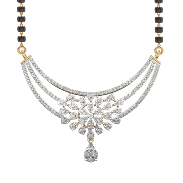 View of the Impassioned Inclinations Diamond Mangalsutra in close up