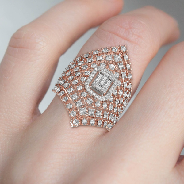 Human wearing the Imperial Indulgence Diamond Ring