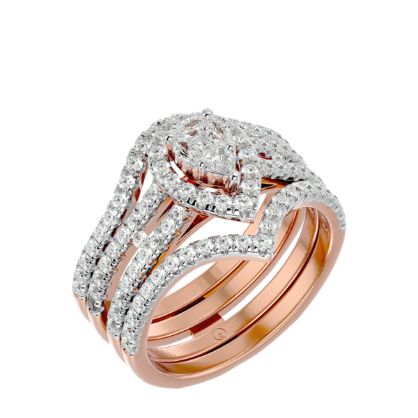 Luxurious Solitaire Illusion Diamond Ring made from VVS EF diamond quality with 0.93 carat diamonds