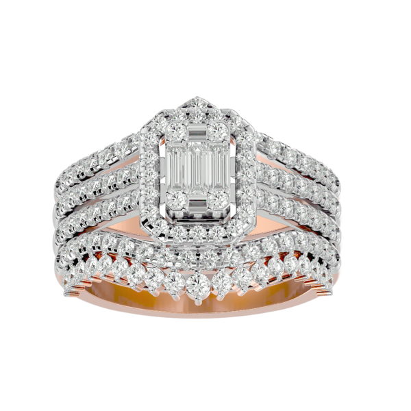View of the Majestic Marvel Solitaire Illusion Diamond Ring in close up