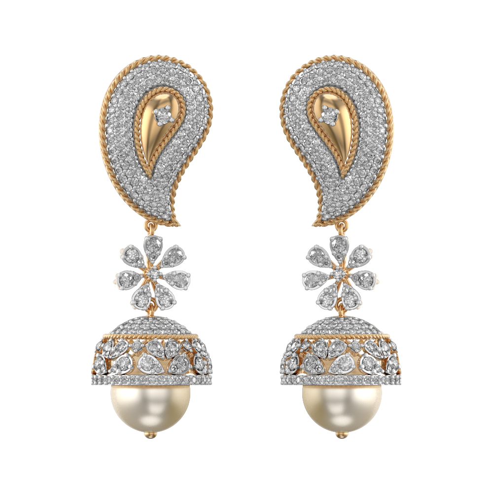 Paisley-Panache-Jhumka-Diamond-Earrings-ER2749A-View-01