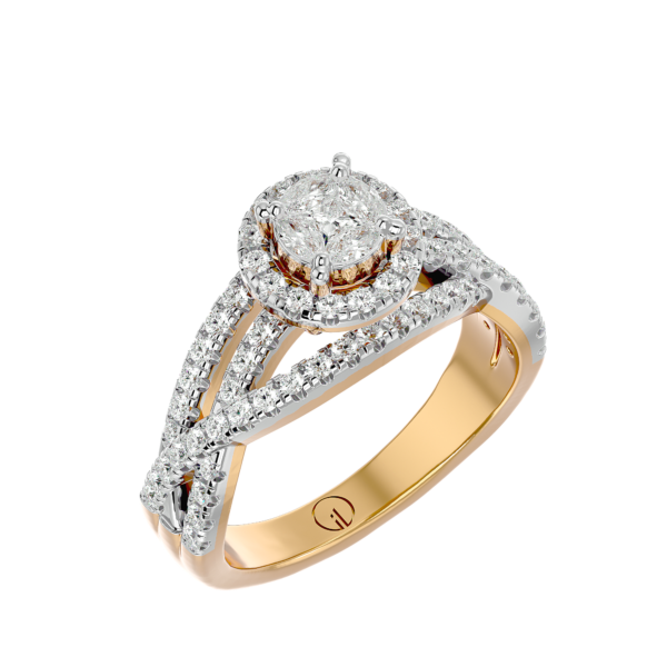 Perfect Wish Solitaire Illusion Diamond Ring made from VVS EF diamond quality with 0.83 carat diamonds
