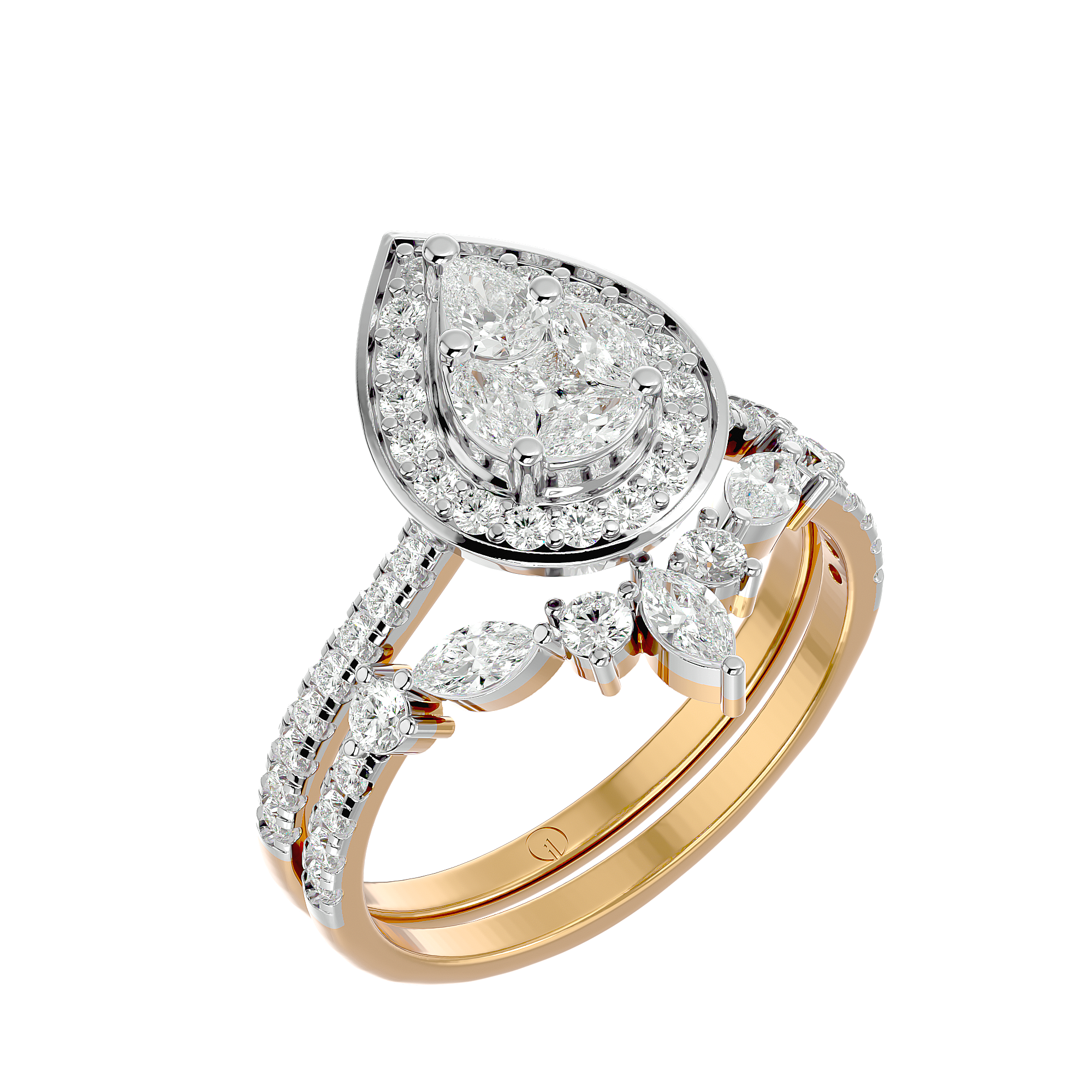 Precious Petals Solitaire Illusion Diamond Ring made from VVS EF diamond quality with 1 carat diamonds
