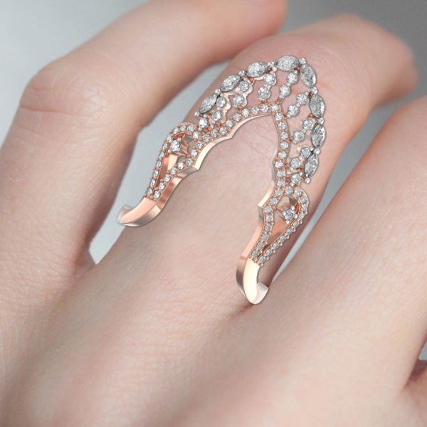 Human wearing the Princess Dalia Vanki Diamond Ring