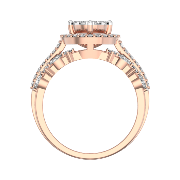 An additional view of the Quintessential Radiance Diamond Ring