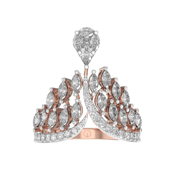 View of the Royal Crown Diamond Ring in close up