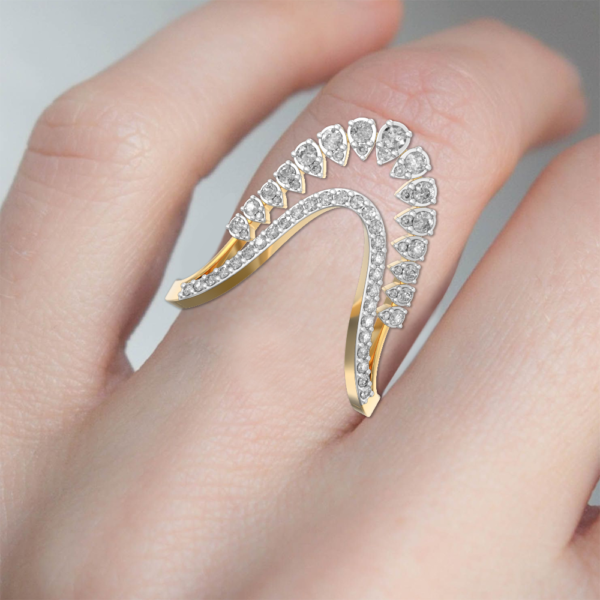 Human wearing the Royal Touch Vanki Diamond Ring
